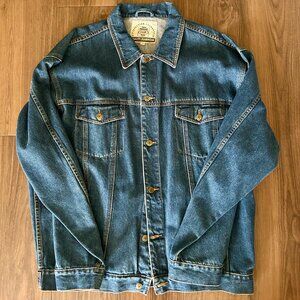 Vintage Men's Dark Wash Denim Jacket